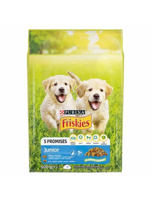 Friskies Junior száraz kutyaeledel csirkével, zöldségekkel és tejjel 500g