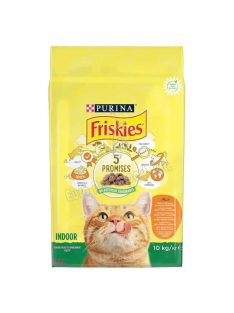   Friskies Indoor száraz macskaeledel csirkével és hozzáadott kerti zöldségekkel 10kg