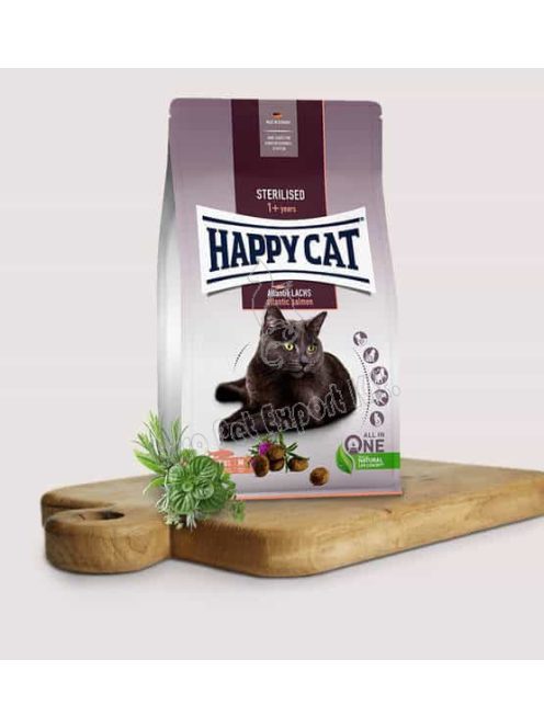 Happy Cat Sterilizált száraz macskaeledel / Lazac 300 g