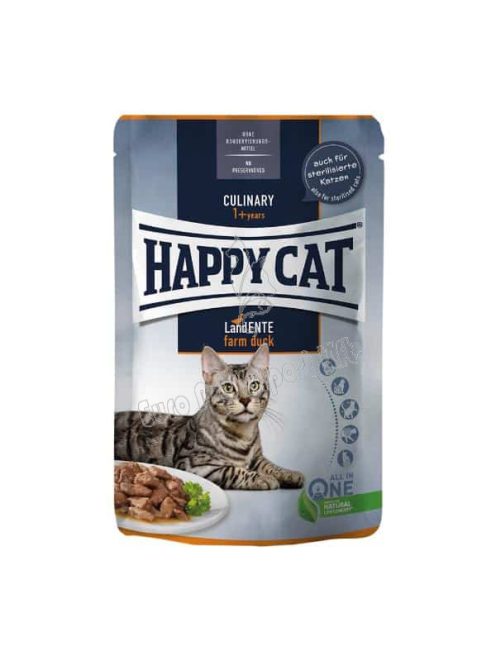 Happy Cat Culinary Kacsa alutasakos macskaeledel 85g