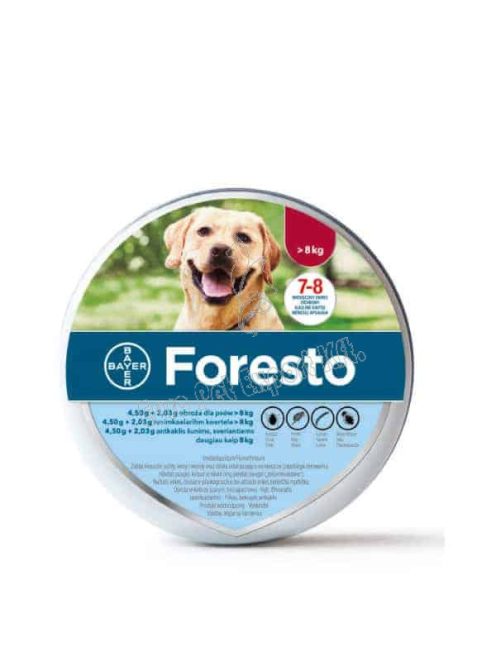 FORESTO® bolhanyakörv kutyáknak 8kg felett
