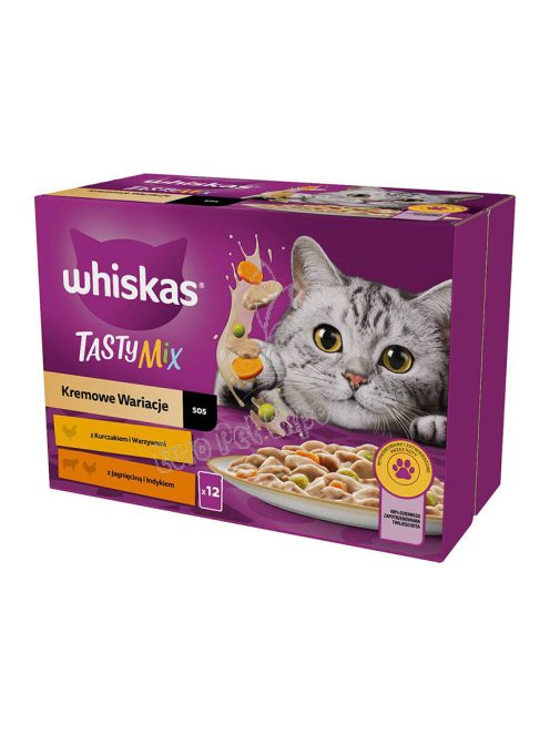 WHISKAS POUCH TASTY MIX CREAMY  12X85G MÁRTÁSBAN