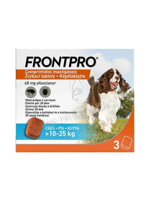 FRONTPRO RÁGÓTABLETTA KUTYÁKNAK M 10-25KG DOBOZ