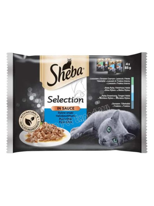 Sheba Selection tasakos halas válogatás felnőtt macskák számára 4 x 85g