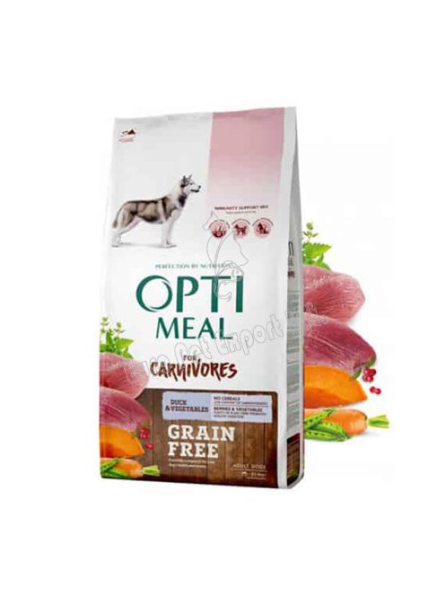 OPTIMEAL DOG DRY CARNI 10KG GFREE KACSA-ZÖLDSÉ