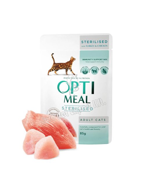 OPTIMEAL CAT POUCH STERIL 85G CSIRKE-PULYKA