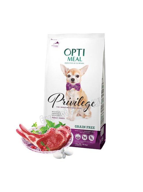 OPTIMEAL DOG DRY PRIV MINI 4KG GFREE BÁRÁNY 