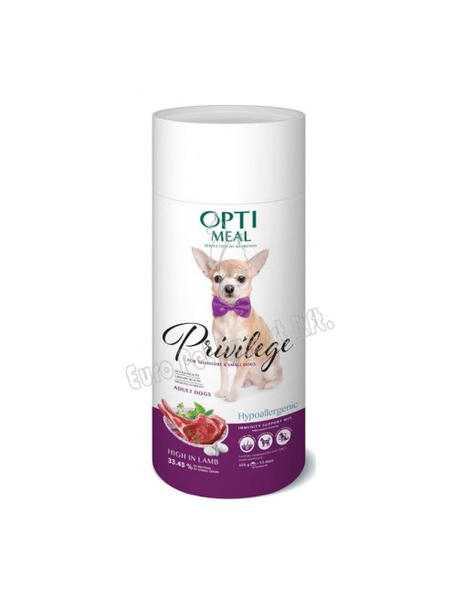 OPTIMEAL DOG DRY PRIV MINI 650G BÁRÁNY HYPOALLERG