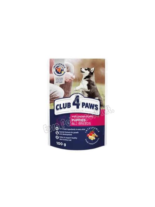 CLUB4PAWS DOG POUCH 100G PUPPY  CSIRKE JELLY