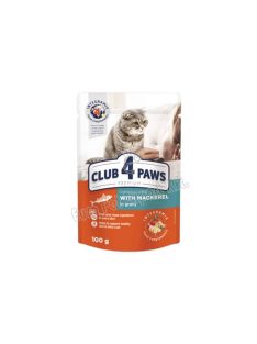 CLUB4PAWS CAT POUCH 100G MAKRÉLA GRAVY