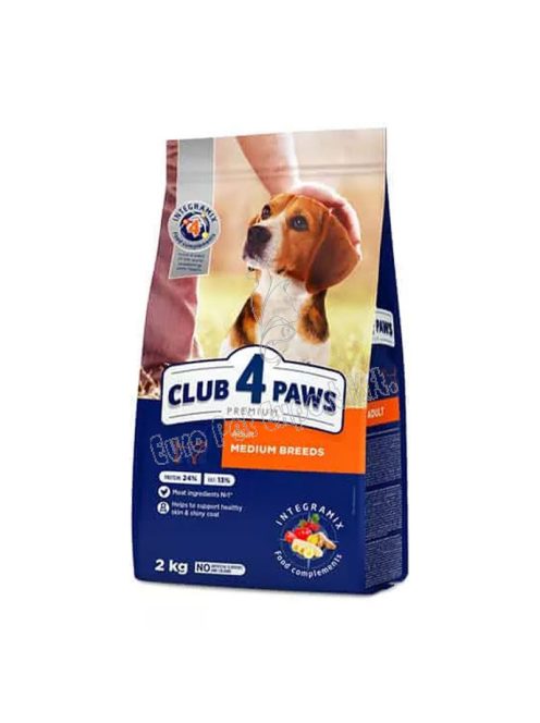 CLUB4PAWS DOG DRY MEDIUM 2KG CSIRKE