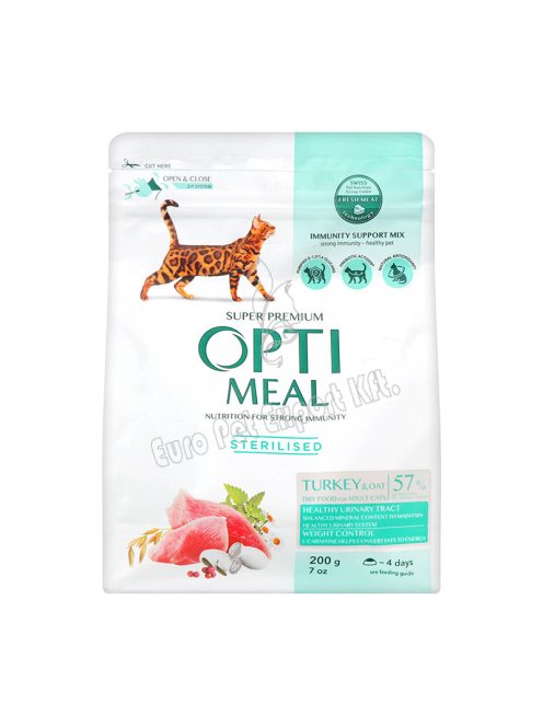 OPTIMEAL CAT DRY STERIL 200G PULYKA