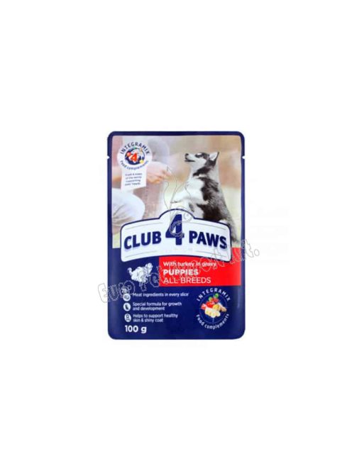 CLUB4PAWS DOG POUCH 100G PUPPY PULYKA SAUCE