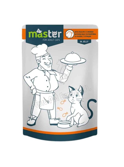 Master Cat Alutasakos macskaeledel felnőtt macskáknak - szárnyas 80g