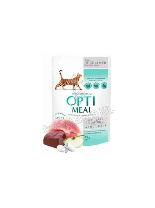 OPTIMEAL CAT POUCH HAIRBALL 85G KACSA-MÁJ JELLY