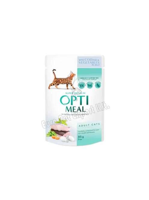 OPTIMEAL CAT POUCH 85G HAL-ZÖLDSÉG JELLY