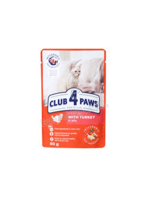 CLUB4PAWS CAT POUCH KITTEN 80g PULYKA JELLY