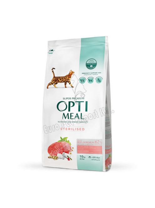 OPTIMEAL CAT DRY STERIL 10KG MARHA-SORGHUM