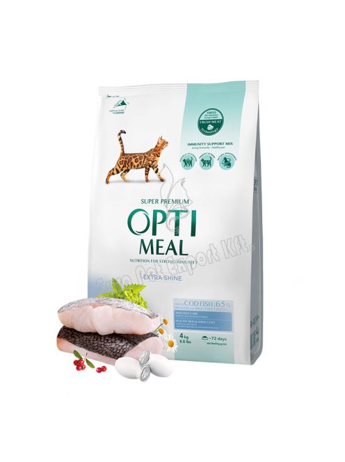 OPTIMEAL CAT DRY EXTRA SHINE 4KG TŐKEHAL