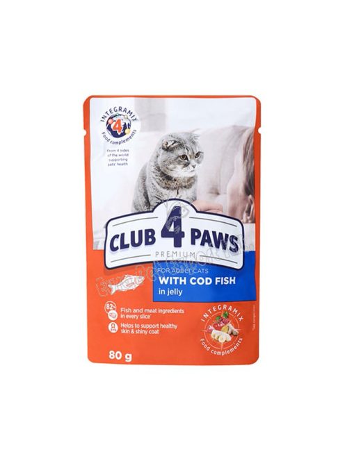 CLUB4PAWS CAT POUCH 80G HALAS JELLY