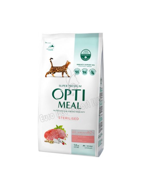 OPTIMEAL CAT DRY STERIL 1,5KG MARHA-SORGHU