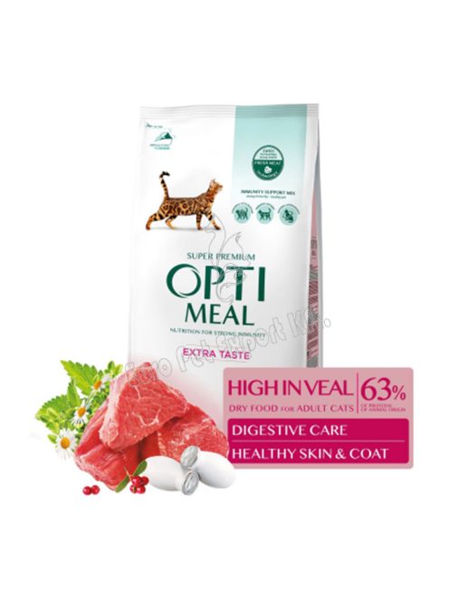 OPTIMEAL CAT DRY EXTRA TASTE 1,5KG BORJÚ