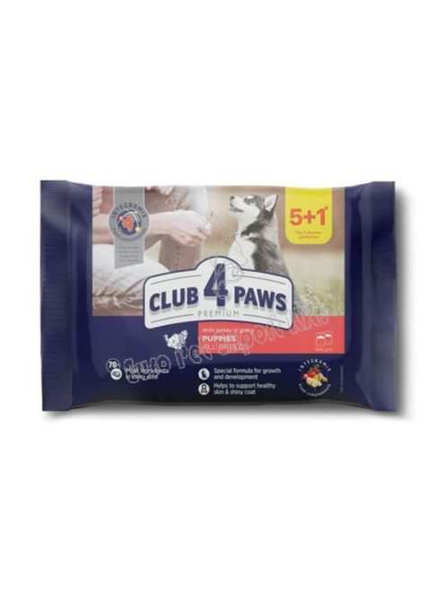 CLUB4PAWS DOG POUCH 6X80G PUPPY