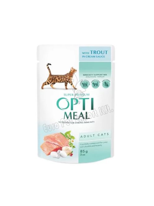 OPTIMEAL CAT POUCH 85G PISZTRÁNG SAUCE