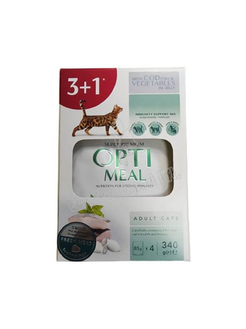 OPTIMEAL CAT POUCH 4X85G HAL (3+1) 