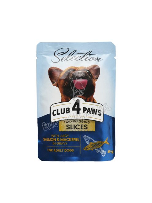 CLUB4PAWS DOG POUCH SELECT SLICES 85G LAZAC MAKRELA