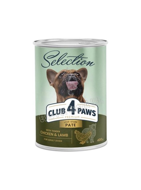 CLUB4PAWS DOG CAN SELECT 400G CSIRKE BÁRÁNY