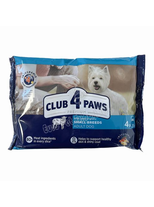 CLUB4PAWS DOG POUCH 4X85G SMALL  BÁRÁNY GRAVY