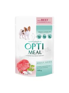 OPTIMEAL DOG POUCH 100G MARHA-ÁFONYA JELLY