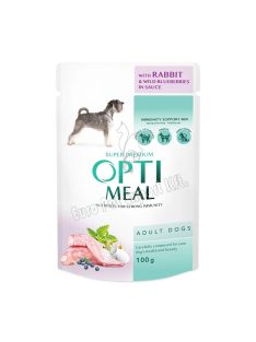 OPTIMEAL DOG POUCH 100G NYÚL-ÁFONYA SAUCE