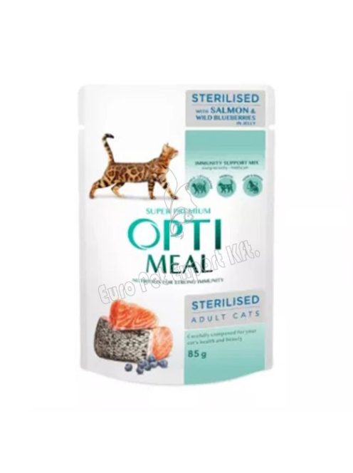 OPTIMEAL CAT POUCH STERIL 85G LAZAC-ÁFONYA JELLY