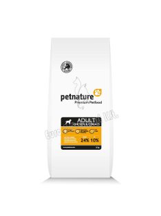 PET NATURE DOG DRY ADULT (24/10) 3KG CSIRKE