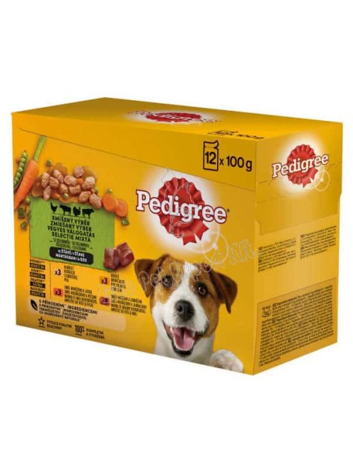 Pedigree tasakos eledel mártásban felnőtt kutyák számára 12 x 100g