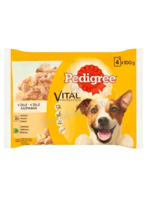 PEDIGREE VITAL Alutasakos válogatás csirke és bárány aszpikban 4x100g