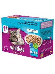 Whiskas tasakos halas válogatás aszpikban felnőtt macskák számára 12 x 100g