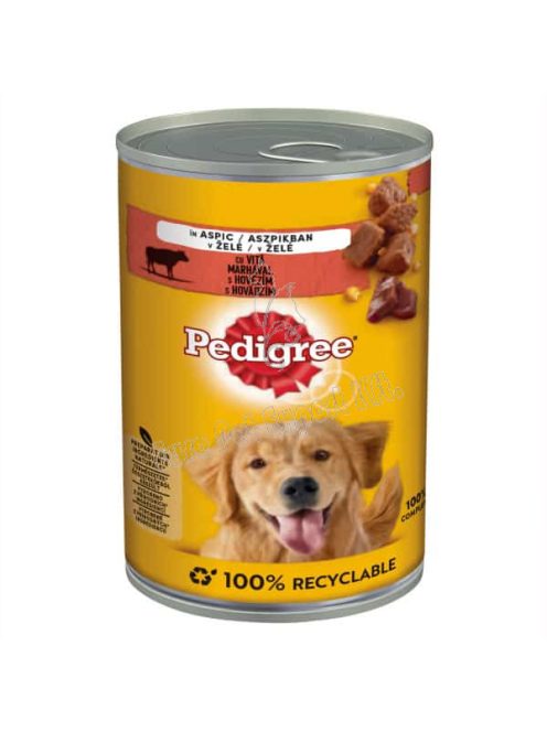 Pedigree konzerv marhahússal aszpikban felnőtt kutyák számára 400g