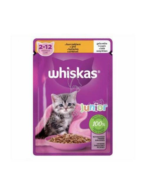 WHISKAS CAT POUCH JUNIOR 85G CSIRKE