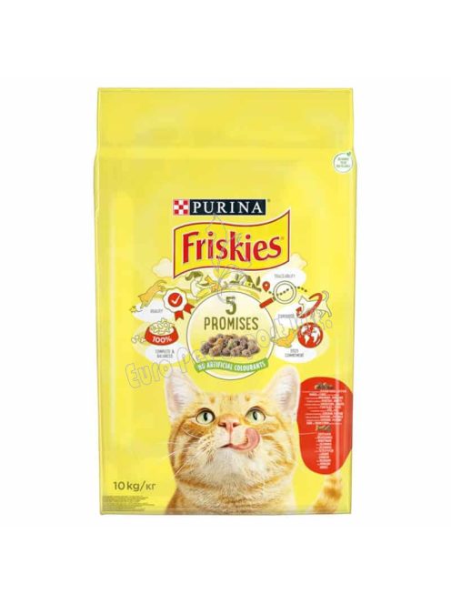 Friskies száraz macskaeledel marhával, csirkével és zöldségekkel 10kg