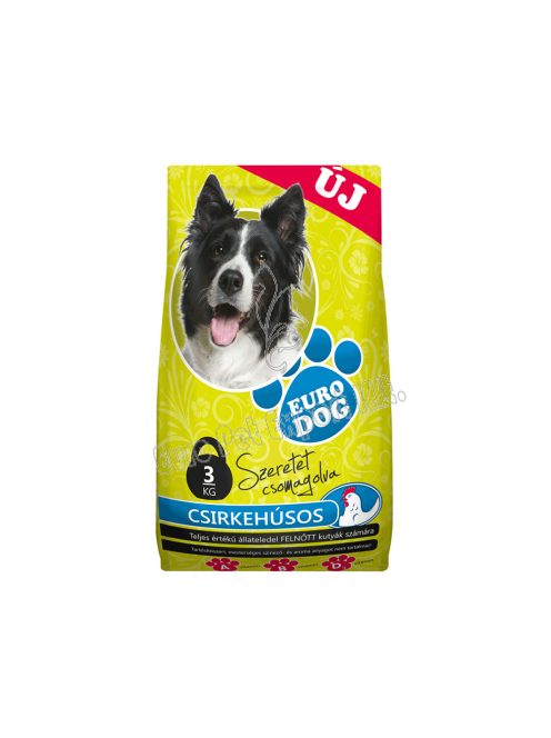 EURO DOG SZÁRAZ TÁP  3KG CSIRKE/CHICKEN