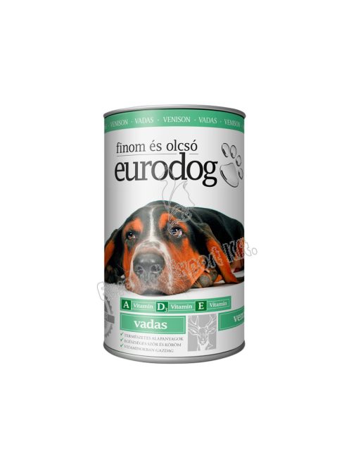 EURO DOG kutyakonzerv 1240g vadhússal 