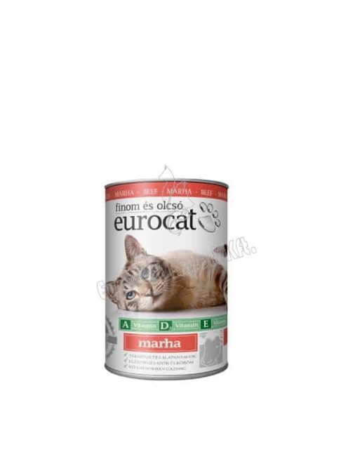 EURO CAT Macskaeledel konzerv Marhás 415g