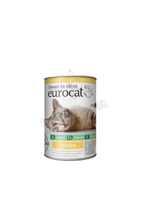 EURO CAT Macskaeledel konzerv Csirkés 415g