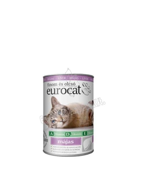 EURO CAT Macskaeledel konzerv Májas 415g