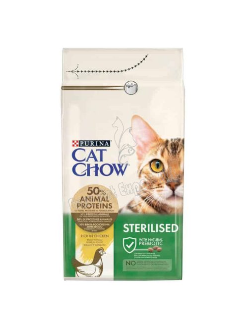 Cat Chow Sterilised csirkében gazdag száraz macskaeledel 1,5kg