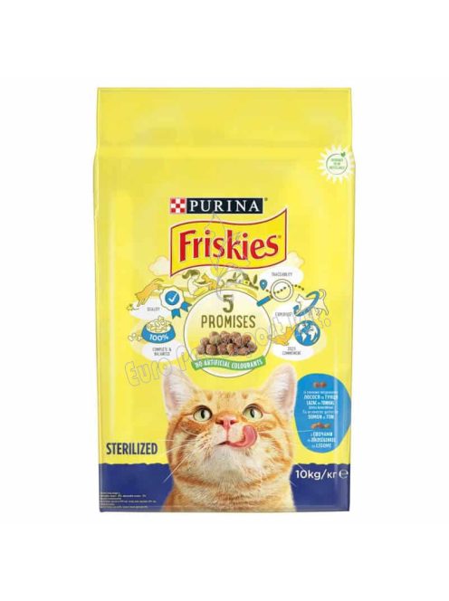 Friskies Steril száraz macskaeledel lazaccal és zöldségekkel 10 kg