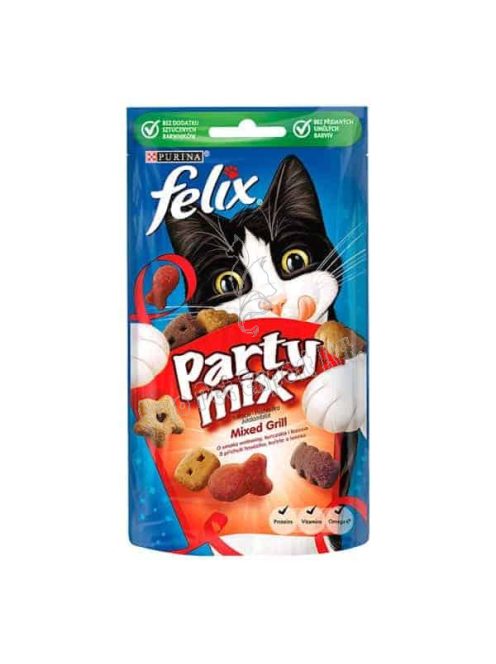 FELIX Party Mix 60g Mixed Grill - Ízletes jutalomfalat macskáknak